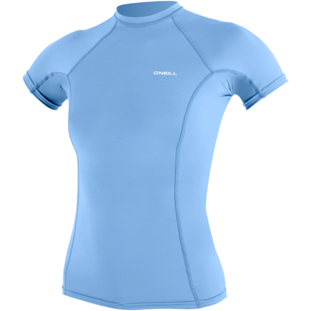 2026 O'Neill Womens Basic Skins Short Sleeve Rash Vest 5717 - Azurine